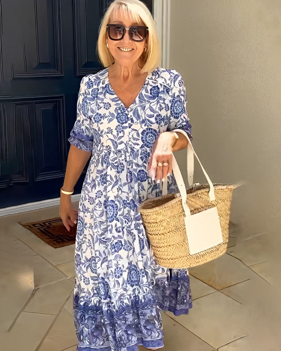 Mirelda™ | Porcelain Print Dress