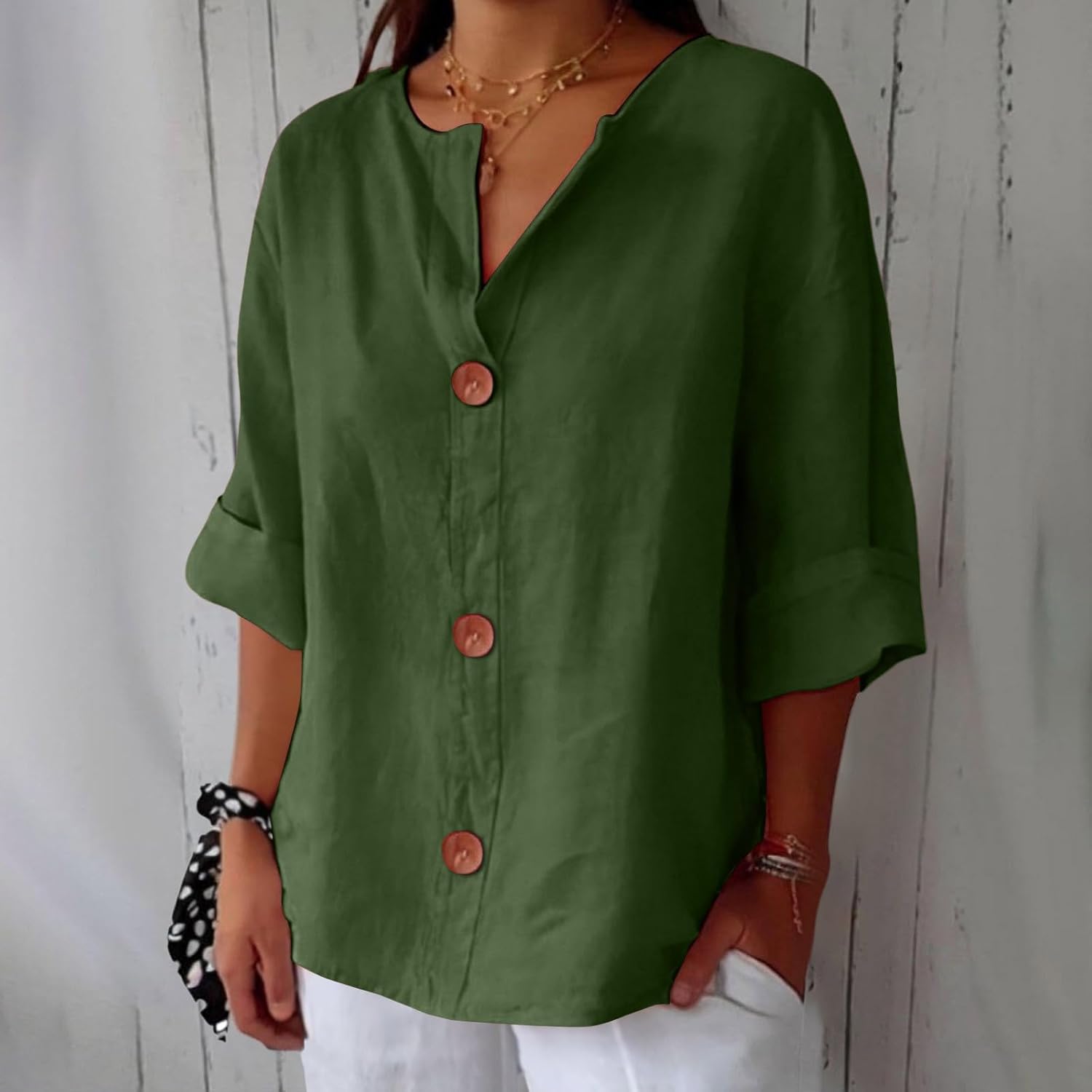 Rachel™ | Minimal Button-Up Blouse