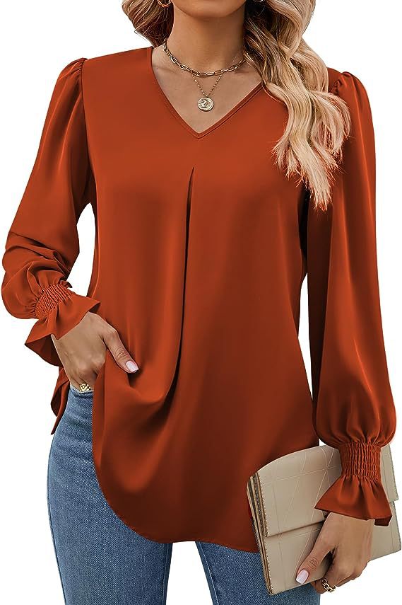 Arlina™ | V-Neck Puff-Sleeve Blouse
