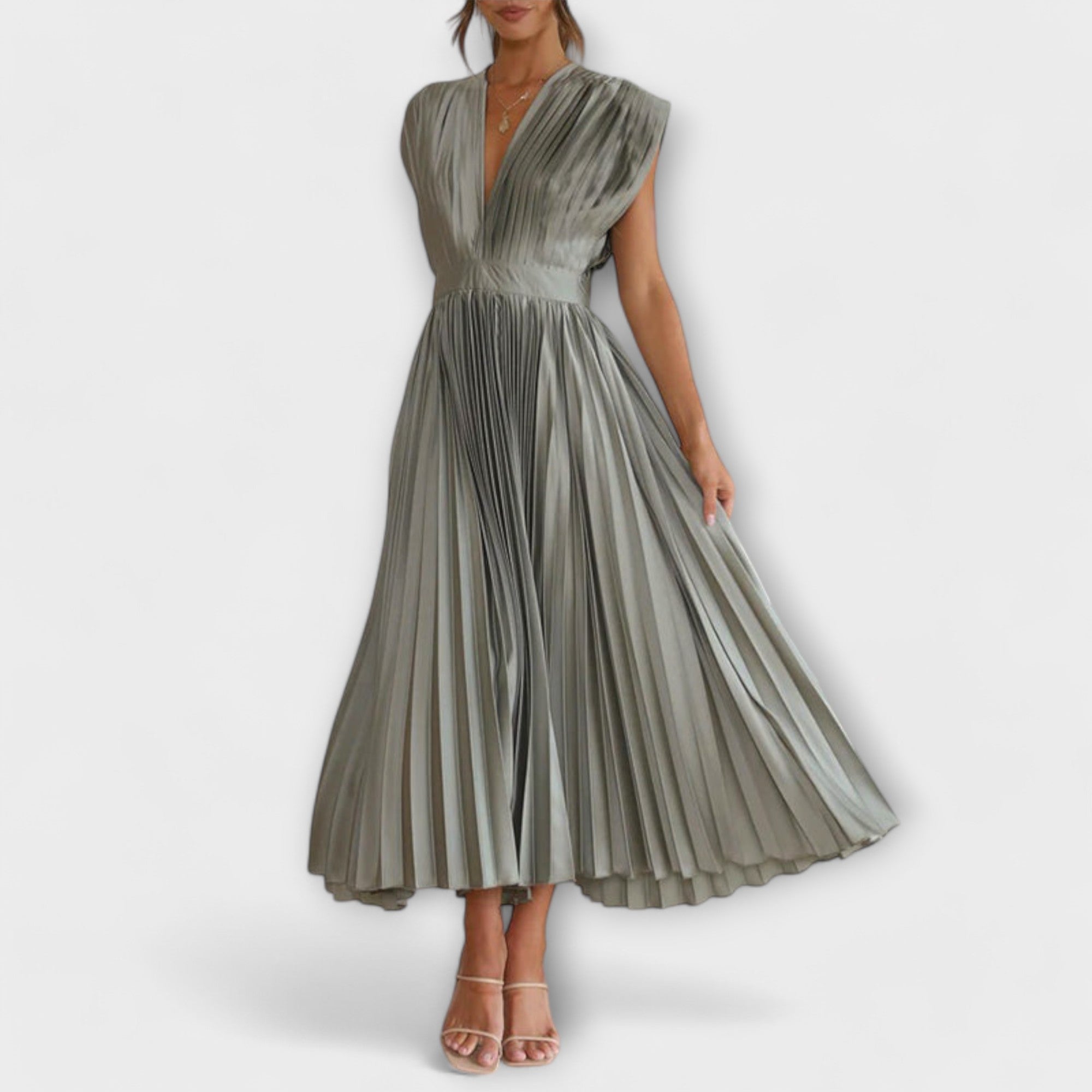 Dress with V-Neck