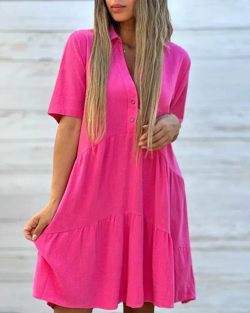 Elowen™ | Relaxed Collared Short Dress