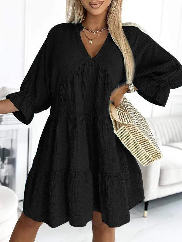 Natalie™ | Puff Sleeve Tiered Dress