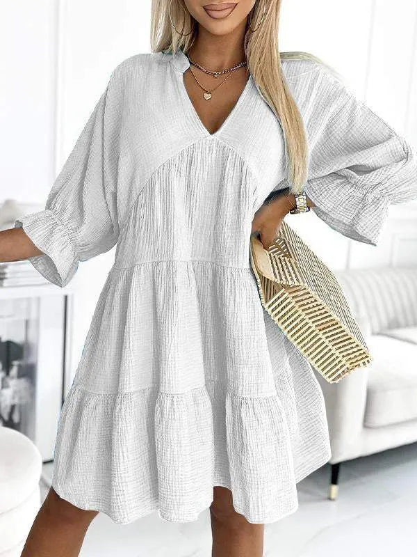 Natalie™ | Puff Sleeve Tiered Dress