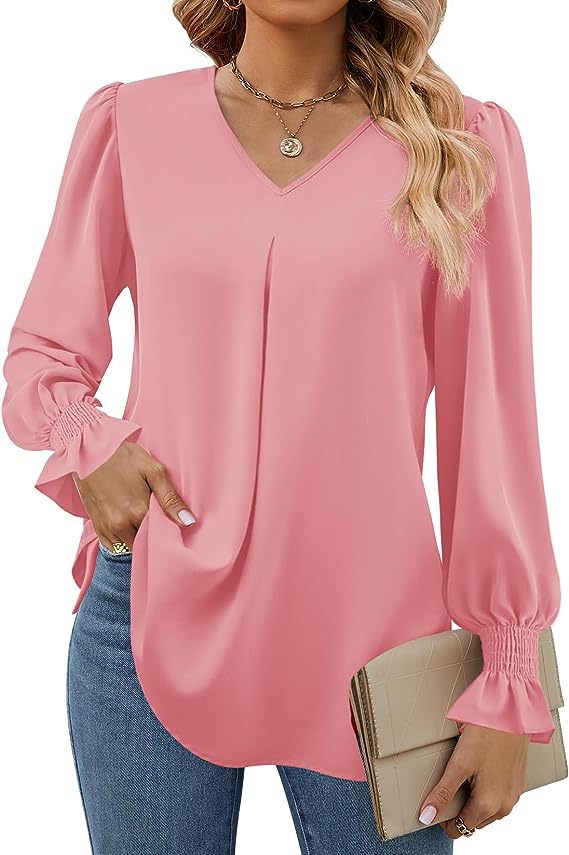 Arlina™ | V-Neck Puff-Sleeve Blouse