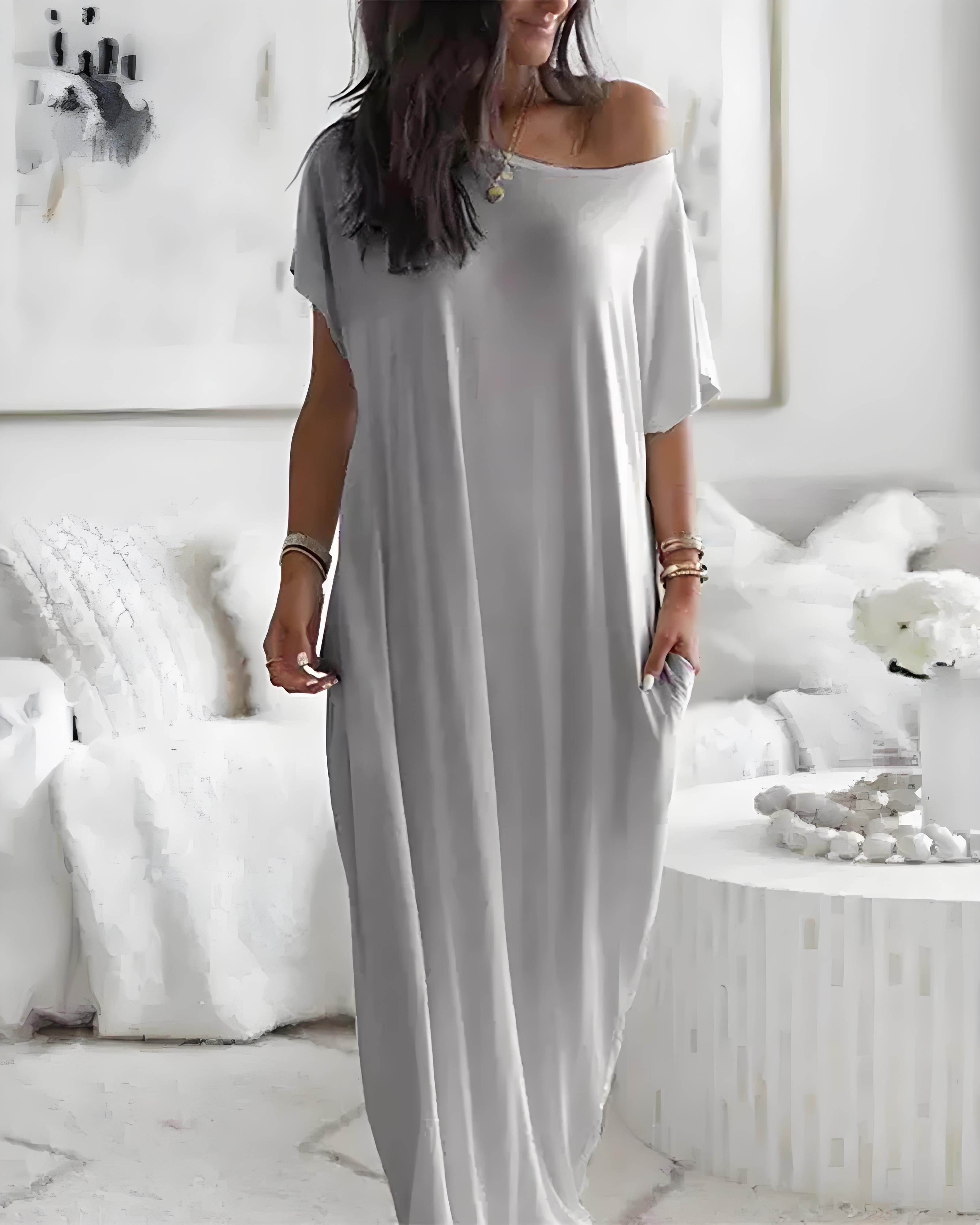 Aureline™ | Relaxed Off-Shoulder Dress