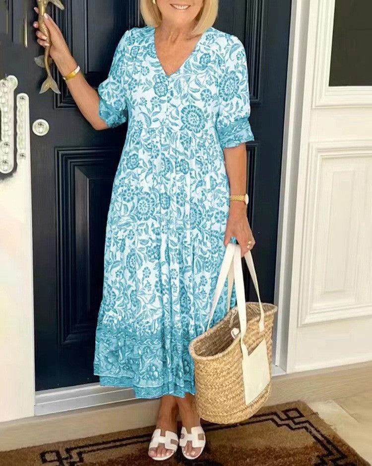 Mirelda™ | Porcelain Print Dress