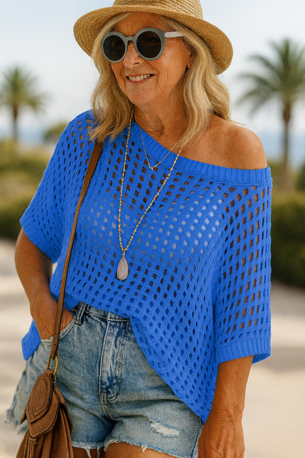 Naelle™ | Open-Knit Top