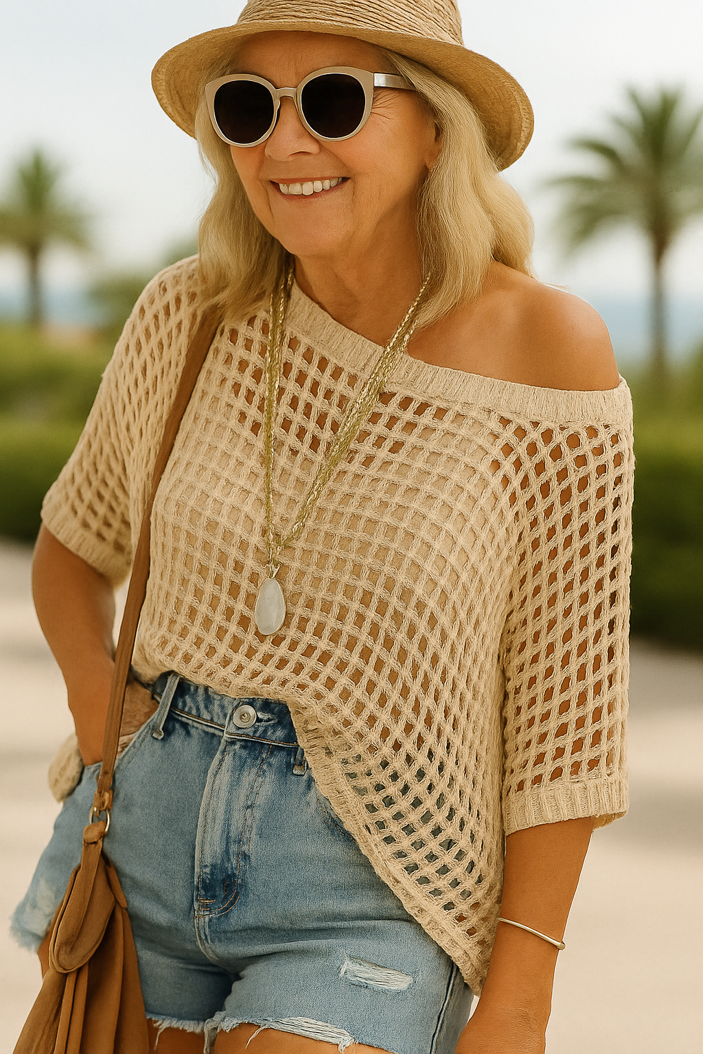 Naelle™ | Open-Knit Top