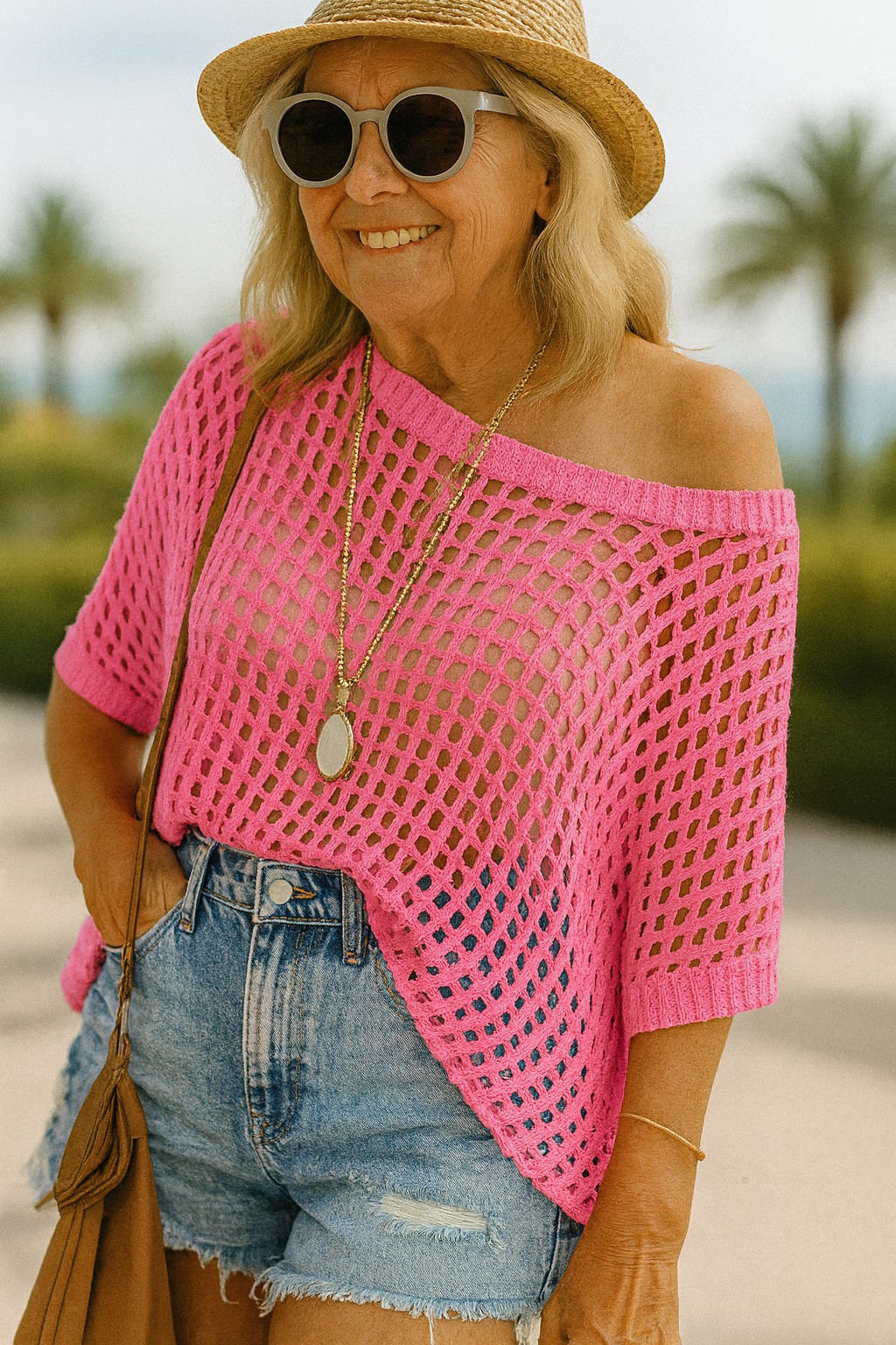Naelle™ | Open-Knit Top