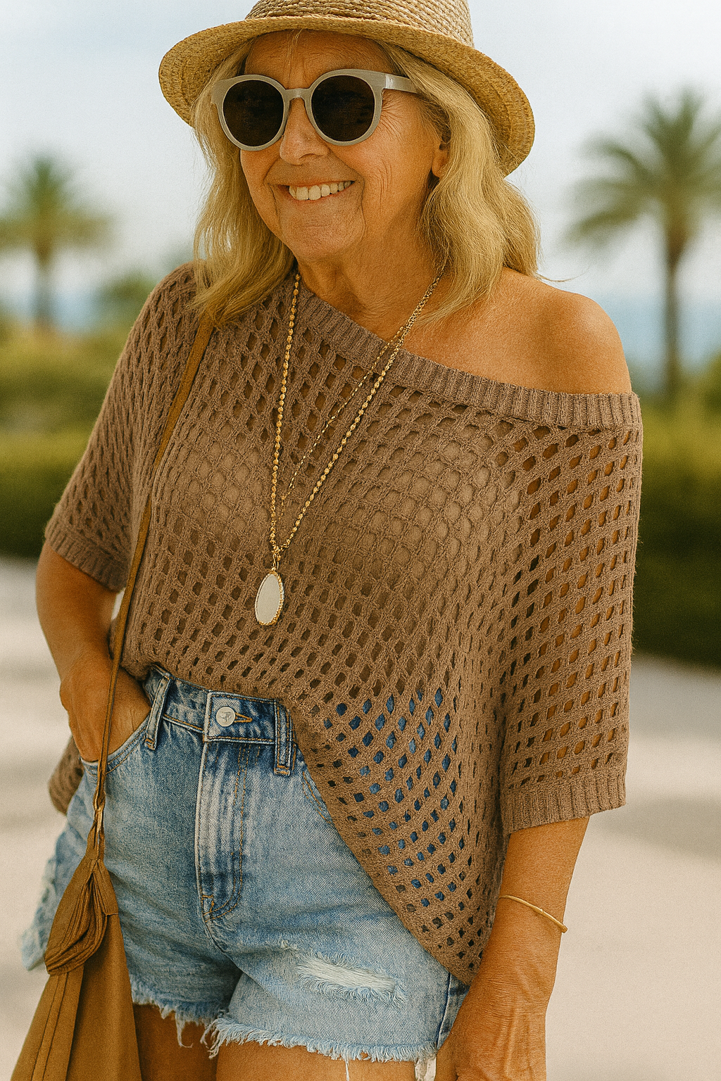 Naelle™ | Open-Knit Top