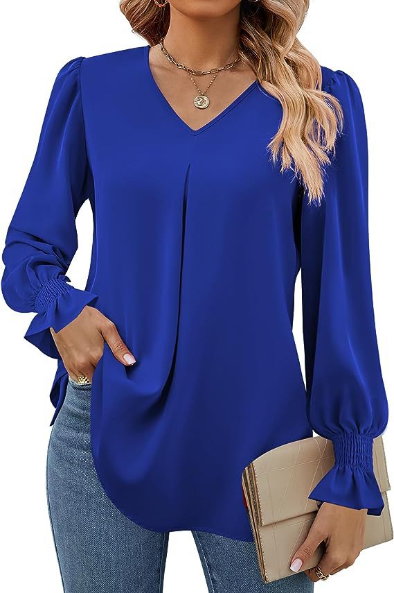 Arlina™ | V-Neck Puff-Sleeve Blouse
