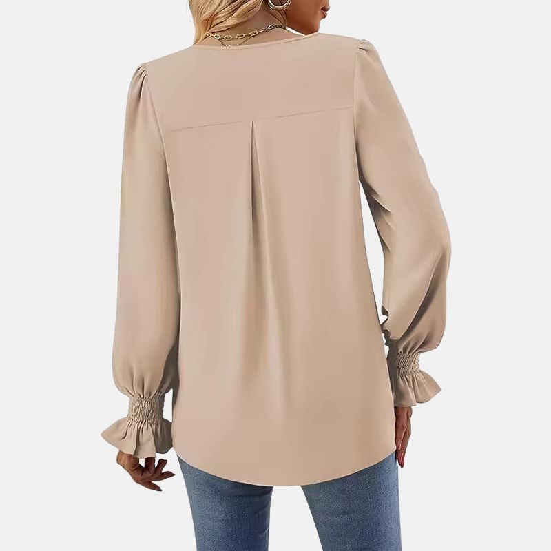 Arlina™ | V-Neck Puff-Sleeve Blouse
