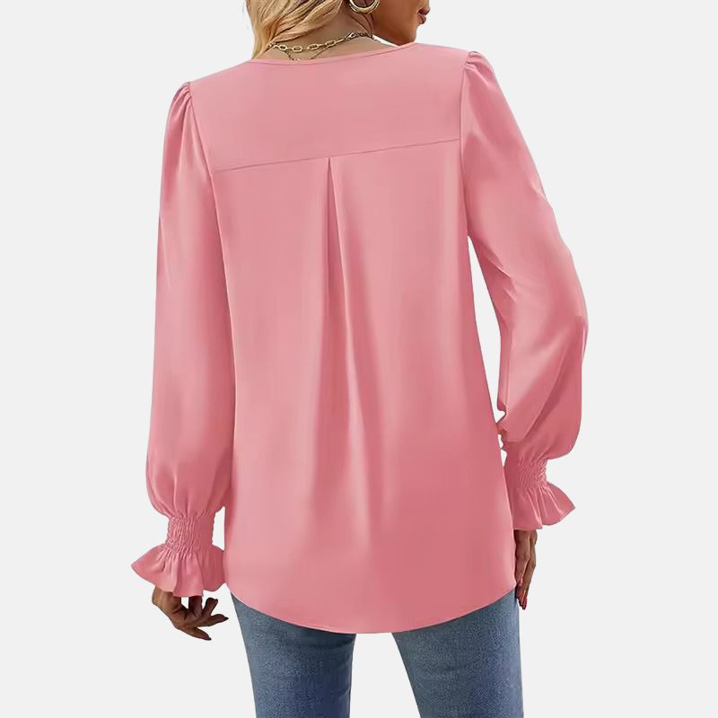 Arlina™ | V-Neck Puff-Sleeve Blouse