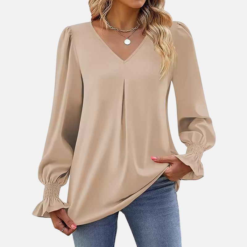 Arlina™ | V-Neck Puff-Sleeve Blouse