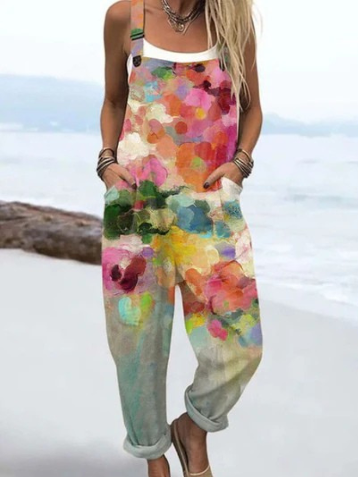 Brooke™ | Watercolor Print Jumpsuit