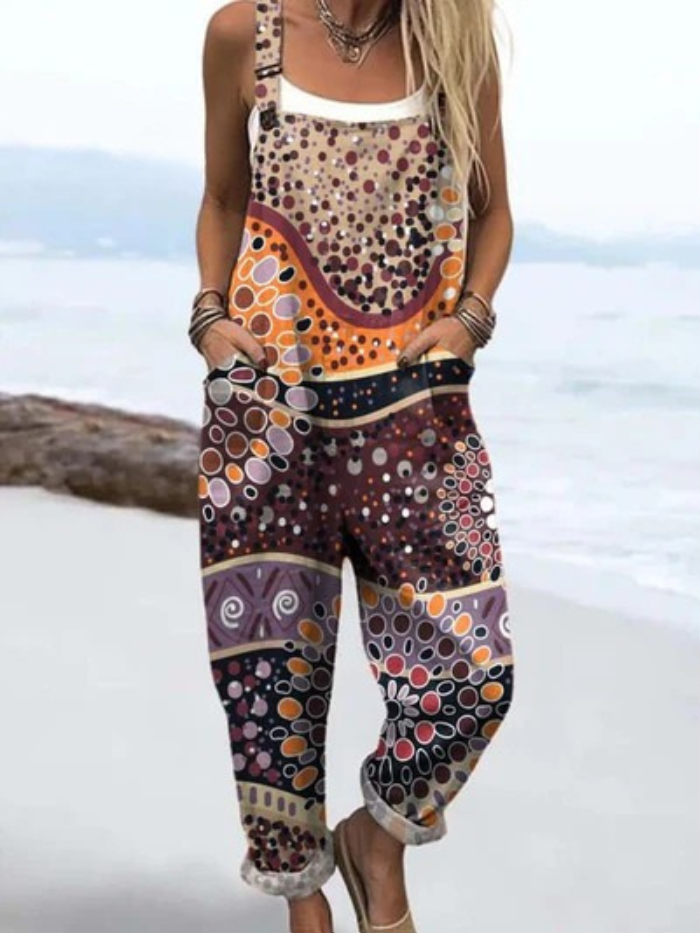 Amber™ | Boho Dot Print Jumpsuit