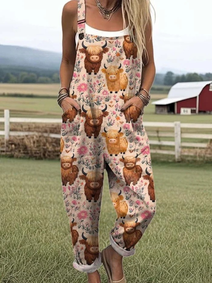 Abigail™ | Bee Print Casual Jumpsuit