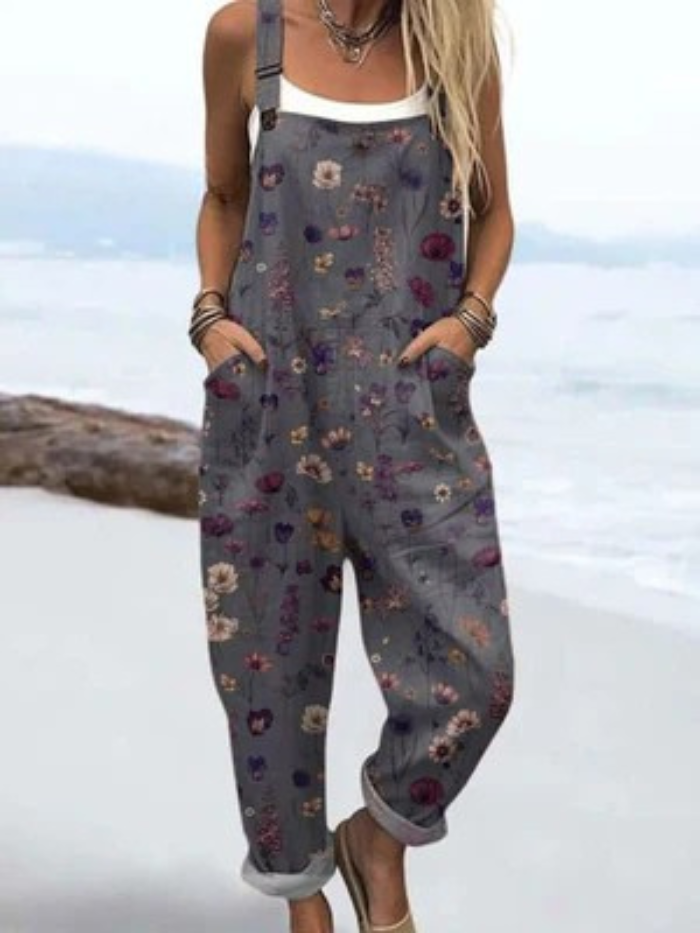 Allison™ | Vintage Floral Jumpsuit