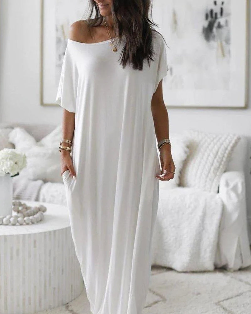 Aureline™ | Relaxed Off-Shoulder Dress