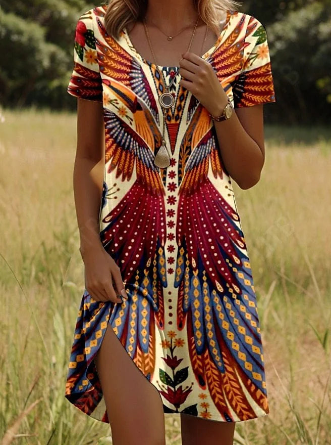 Linnea – Robe Courte Imprimée Tendance