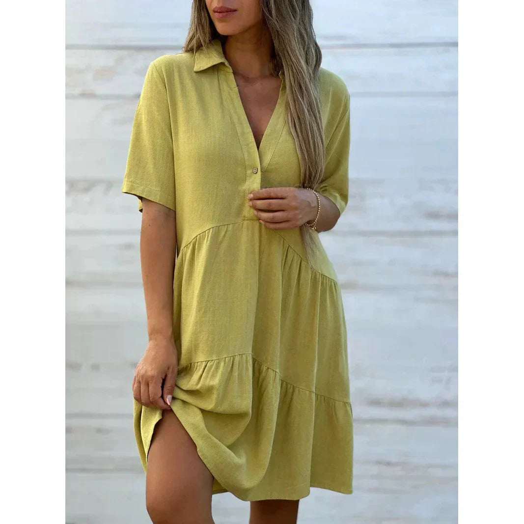 Elowen™ | Relaxed Collared Short Dress