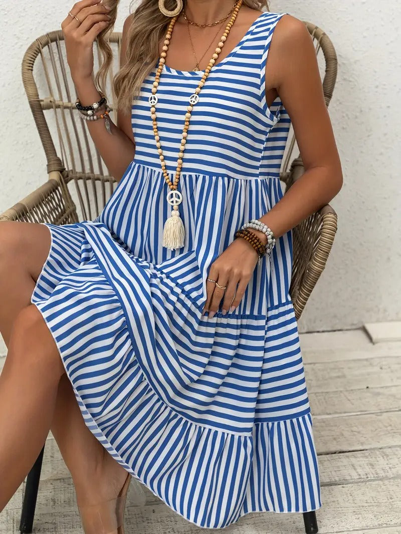 Lauren™ | Sleeveless Striped Sundress