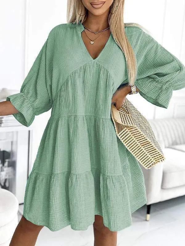 Natalie™ | Puff Sleeve Tiered Dress
