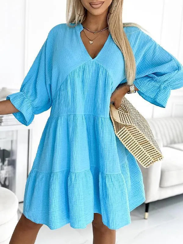 Natalie™ | Puff Sleeve Tiered Dress