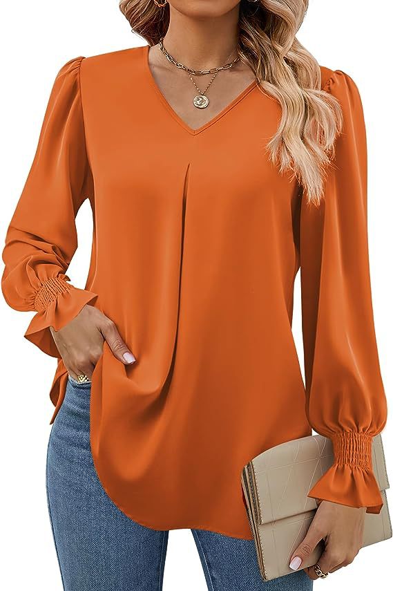 Arlina™ | V-Neck Puff-Sleeve Blouse