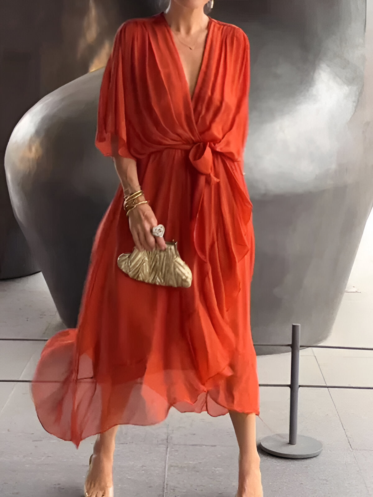 Claire™ | Tie-Waist Midi Dress (kopie)