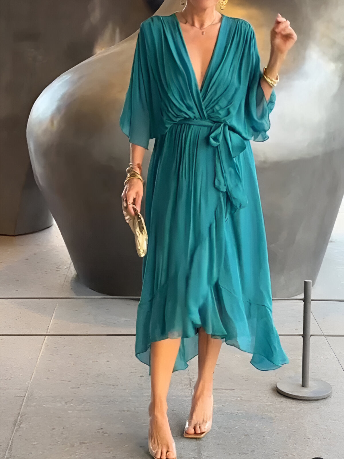 Claire™ | Tie-Waist Midi Dress (kopie)